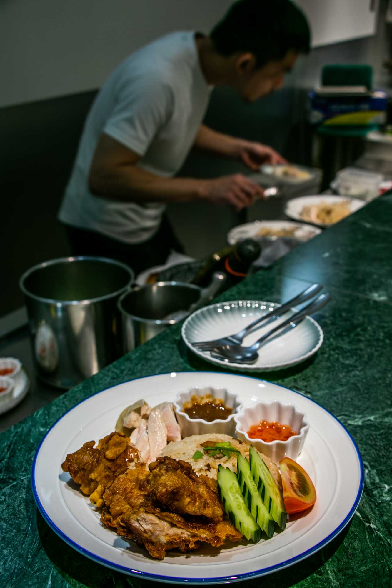 台南 沙卡里巴市場 煮合 Thai Inspired 海南雞飯和泰奶超讚